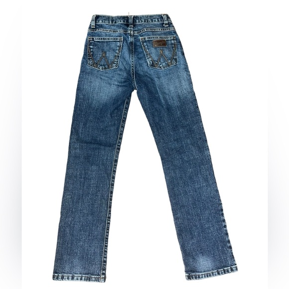 Wrangler Retro Boys Slim Straight Jeans with Adjustable Waist - Boy’s Size 12 - Picture 2 of 10